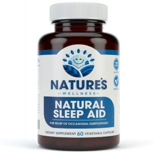 Premium Natural Sleep Aid for Adults - Effective Relief - Non Habit Forming - Wake Up Feeling Refreshed - Proprietary Blend with Melatonin, Tryptophan, Magnesium, Valerian,...