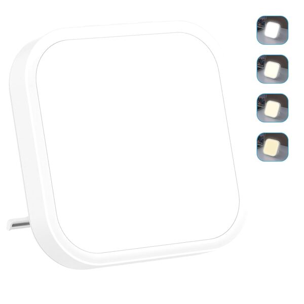 qoosseine Light Therapy Lamp, 10000 Lux UV-Free Therapy Light with 4 Brightness Levels, 4 Color Temperature, 4 Timer Function and Memory Function, Portable Light Therapy Box for...