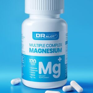 Quadruple Magnesium Supplement, 400mg of Chelate Magnesium Glycinate, L-threonate, Citrate & Malate | Max Absorption Complex w/Vitamin D3 & B6, for Sleep Heart Muscles Nerves,...