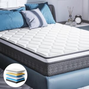 Queen Mattress, 12 Inch Cooling Queen Size Mattresses in A Box, Gel Memory Foam Hybrid Mattress for Motion Isolation, Pressure Relief,Medium Firm, Breathable, CertiPUR-US, 80"x...
