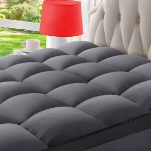 Queen Mattress Topper Size Extra Thick Pillowtop for Pressure Relief Cooling Mattress Topper Plush Mattress Pad Cover Protector with 8-21 Inch Deep Pocket 3D Snow Down...