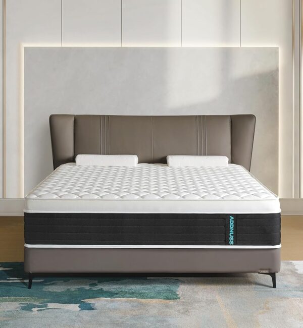 Queen Mattresses,12 Inch Memory Foam Hybrid Queen Mattress in a Box with Individual Pocket Spring,Pressure Relief & Motion Isolation Queen Size Black Mattress,CertiPUR-US.