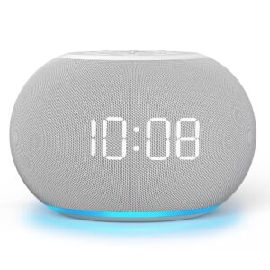 Reacher Auto-Dimmable Sound Machine Alarm Clock with Night Light, 20 Soothing Sounds, LED Digital Display, Sleep Timer, Precise Volume Control, White Noise Soother for Baby,...