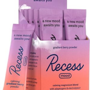 Recess Mood Powder, Calming Magnesium L-Threonate Blend with Passion Flower, L-Theanine, Electrolytes, Magnesium Calm Support Supplement