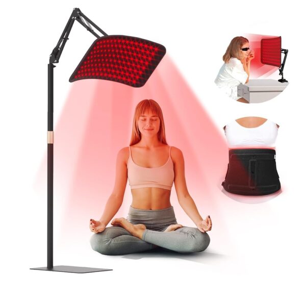 Red Light Therapy, 3 in 1 Infrared Light Therapy with Stand, Deep 660nm and 850nm Red Light Therapy for Face and Body, Red Light Therapy Panel for Face, Muscles Pain, Skin,...