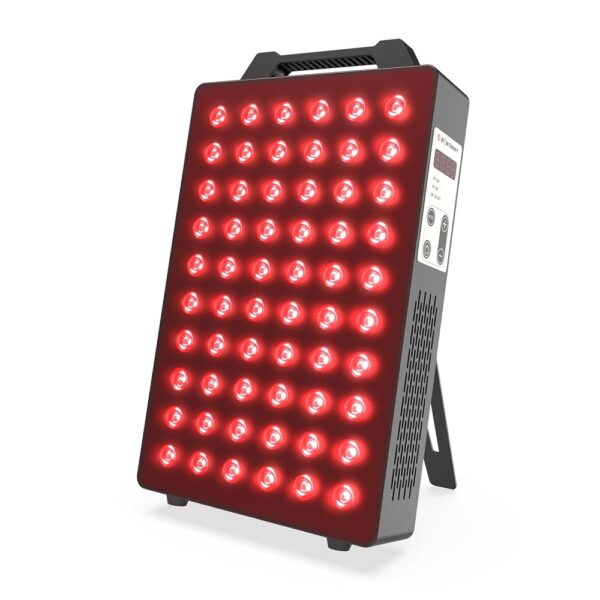Red Light Therapy Device, Remote Control 60 Dual Chip Clinical Grade LED Lamp, 660nm 850nm Red Near Infrared High Power Panel with Timer, Great for Body, Face, Pain, Skin,...