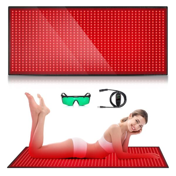 Red Light Therapy Mat for Body, 71"x 31" Red Light Therapy Blanket Red Near Infrared 660nm 850nm Full Body Pad, 1280 LEDs Infrared Light Therapy for Body for Pain Relief,...
