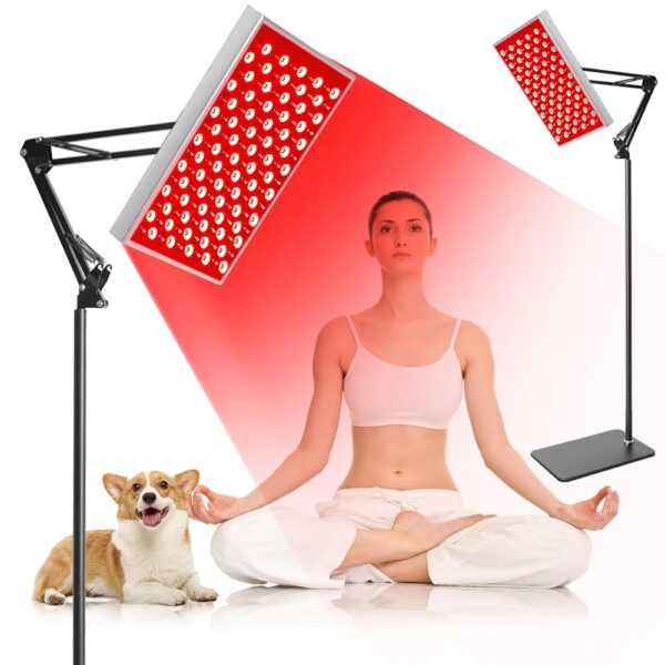 Red Light Therapy, Red Light Therapy Lamp for Body,Red Infrared Light Therapy Panel with Stand,Deep 660nm and 850nm Near Infrared Led Red Light Therapy Device at Home for Face...