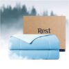 REST® Evercool® Cooling Comforter, Twin/Twin XL, Blanket for Hot Sleepers, All Season Bedding to Keep Cool for Night Sweats, Breathable Lightweight Blanket, 68"x90" Inches, Aqua...