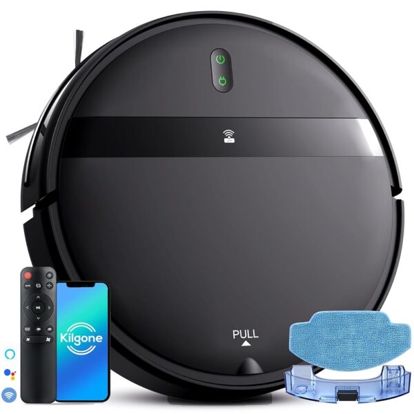 Robot Vacuum and Mop Combo, App/Alexa Control, Smart Robot Vacuum Cleaner, Ultra-Thin, Automatic Recharge Robotic Vacuum Cleaner for Pet Hair/Carpet/Hard Floor