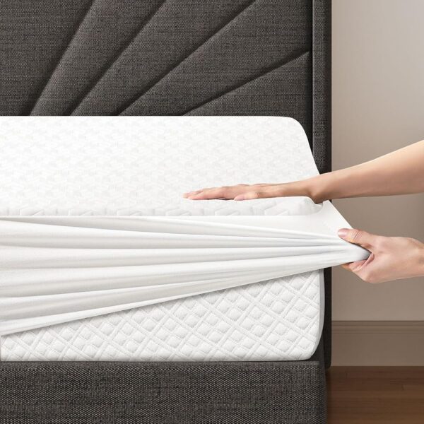 Rolanstar Twin Mattress with Waterproof Mattress Protector, 8 Inch Gel Memory Foam Mattress in a Box, Fiberglass Free, Breathable for Cool Sleep & Comfy Support, CertiPUR-US...