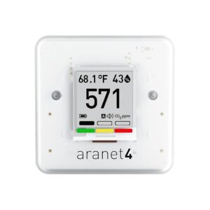 SAF Aranet4 Home: Wireless Indoor Air Quality Monitor for Office or School (CO2, Temperature, Humidity and More) Portable, Battery Powered, E-Ink Screen, App for Configuration &...