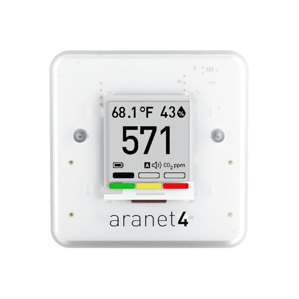 SAF Aranet4 Home: Wireless Indoor Air Quality Monitor for Office or School (CO2, Temperature, Humidity and More) Portable, Battery Powered, E-Ink Screen, App for Configuration &...