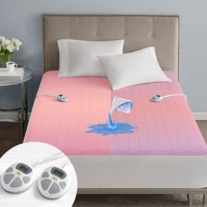 Serta Waterproof Heated Mattress Pad - Electric Bed Warmer with 10 Heat Settings, Auto Shut Off Timer, ETL Certified Electric Mattress Pad, Elastic Deep Pocket, Machine...