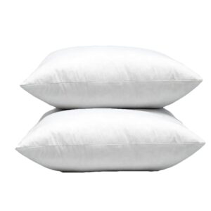 Set of 2, Cotton Fabric Square Pillow Inserts, Down and Feather Decorative Throw Pillows Inserts. 18"x18" Inches