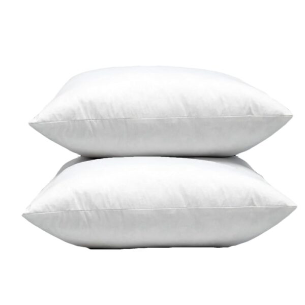 Set of 2, Cotton Fabric Square Pillow Inserts, Down and Feather Decorative Throw Pillows Inserts. 18"x18" Inches