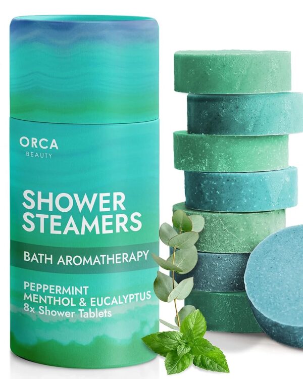 Shower Steamers Aromatherapy - Relaxation Gifts for Women, Shower Bombs, Unique Spa Gifts Shower Tablets, Shower Steamer Aromatherapy for Women & Men (Peppermint and Eucalyptus...
