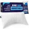 Sidney Sleep Pillow for Side and Back Sleepers - Comfort for Neck and Shoulder Pain - Adjustable and Customizable Shredded Memory Foam Filling - Queen Size - Additional Foam...