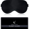 Silk Sleep Mask for Women - Soft Breathable Organic Natural Mulberry Silk Fabric Blackout Eye Mask for Sleeping with Adjustable Straps No Pressure Eye Mask for Travel Essentials...