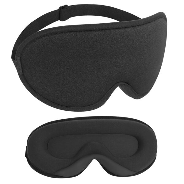 Sleep Eye Mask, Zero Eye Pressure Sleeping Mask, Ergonomic 3D Contoured Cup Eye mask Blindfold for Man Women, Block Out Light, Eye Cover with Adjustable Strap, Breathable & Soft...