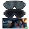 Sleep Mask, 100% Blackout Sleep Eye Mask for Women Men, Ultra Breathable Eye Mask for Sleeping, 3D Contoured Eye Cover, Night Blindfold with Comfortable Adjustable Strap for...