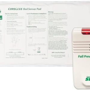 Smart Caregiver Wireless and Cordless Weight Sensing Bed Pad – 10” x 30” (Monitor or Alarm Included).