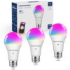 Smart Light Bulbs 100W Equivalent, 1350LM 11W WiFi Smart Bulb Compatible with Alexa/Google Assistant/Smart Life, A19 E26 RGBCW Color Changing, No Hub Required,2.4G WiFi, ETL...