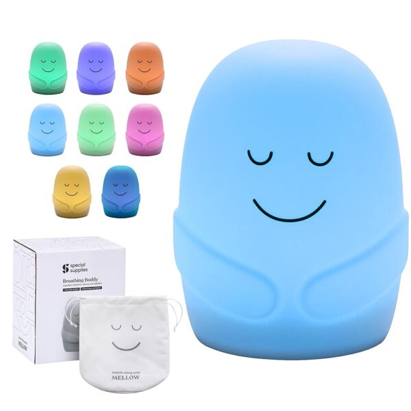 Special Supplies Mindfulness Guided Breathing Exercises, Nightlight Mode, Guided Daily Visual Relaxation and Restful Sleep for Kids or Adults, Color Changing Nightlight