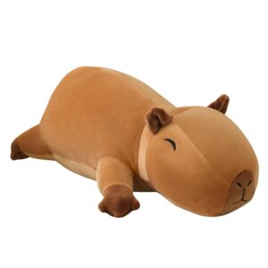SQEQE Weighted Capybara Plush, Weighted Capybara Stuffed Animal for Anxiety, Cute Capybara Plushies Soft Capybara Pillow Toy Gift for Kids Adults 13.8 Inch, 1.6 lbs