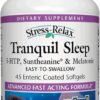 Stress-Relax Tranquil Sleep by Natural Factors, Sleep Aid with Suntheanine L-Theanine, 5-HTP, Melatonin, 45 Softgels