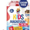 Sugar-Free Magnesium Gummies for Kids & Teens - 500mg Calm Magnesium Citrate Gummies - Chewable Magnesium Gummy Supplement for Sleep, Mood & Muscle Support