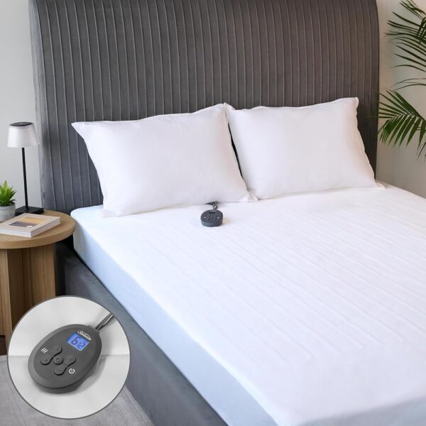 Sunbeam Electric Restful Heated Mattress Pad, 12 Heat Settings, 12-Hour Selectable Auto Shut-Off, Fast Heating, Warming Bed, Soft Cozy Fabric, Twin, 39" x 75"