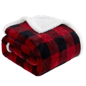 Touchat Sherpa Red and Black Buffalo