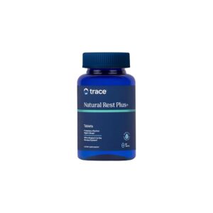 Trace Minerals | Natural Rest Plus Dietary Supplement | Night Time Relaxing Formula to Support a Restful Night's Sleep | Herbs Enzymes L-Theanine GABA | 60 Tablets, 30 Servings