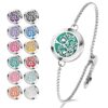 ttstar Essential Oil Diffuser Bracelet Stainless Steel Aromatherapy Locket Adjustable Diffuser Bracelet with 24pcs Refill Pads in 12 Colors Gift Set for Women Girls Mother's Day...