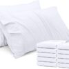 Utopia Bedding King Pillow Cases - 12 Pack - Envelope Closure - Soft Brushed Microfiber Fabric - Shrinkage and Fade Resistant Pillow Covers King Size 20 X 40 Inches (King, White)
