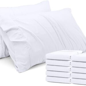 Utopia Bedding Queen Pillow Cases - 12 Pack - Envelope Closure - Soft Brushed Microfiber Fabric - Shrinkage and Fade Resistant Pillow Covers Queen Size 20 X 30 Inches (Queen,...