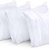 Utopia Bedding Queen Pillow Cases - 4 Pack - Envelope Closure - Soft Brushed Microfiber Fabric - Shrinkage and Fade Resistant Pillow Covers Queen Size 20 X 30 Inches (Queen, White)