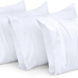 Utopia Bedding Queen Pillow Cases - 4 Pack - Envelope Closure - Soft Brushed Microfiber Fabric - Shrinkage and Fade Resistant Pillow Covers Queen Size 20 X 30 Inches (Queen, White)