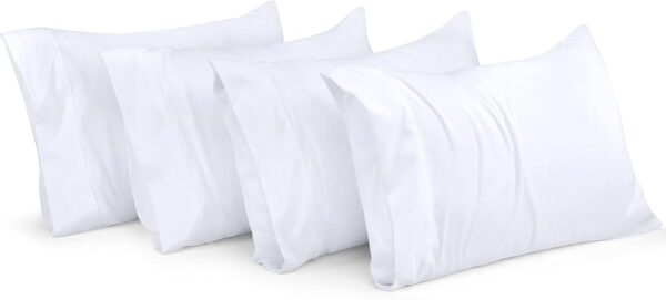Utopia Bedding Queen Pillow Cases - 4 Pack - Envelope Closure - Soft Brushed Microfiber Fabric - Shrinkage and Fade Resistant Pillow Covers Queen Size 20 X 30 Inches (Queen, White)