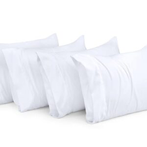 Utopia Bedding Standard Pillow Cases - 4 Pack - Envelope Closure - Soft Brushed Microfiber Fabric - Shrinkage and Fade Resistant Pillow Covers Standard Size 20 X 26 Inches...