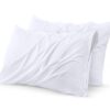 Utopia Bedding Waterproof Pillow Protectors Zippered (2 Pack, White) Queen Size, Zippered Pillowcases, Bed Bug Proof Pillow Encasement Covers 20 x 28 Inches
