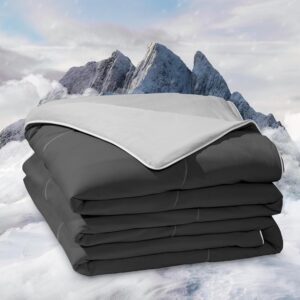 Vamcheer Cooling Comforter King Size - Q-Max 0.45 Double Sided Cooling Blanket for Hot Sleepers & Night Sweats, Lightweight Cold Bedding Comforter for All Season, Soft &...