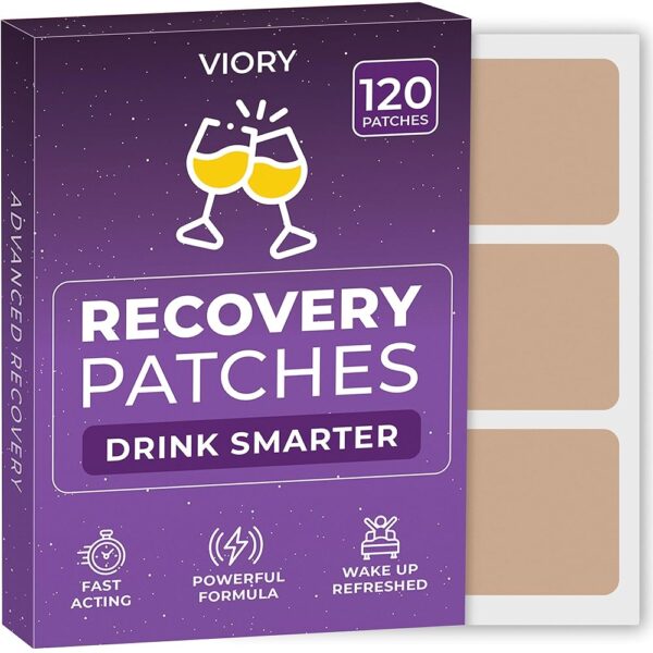 Viory Recovery Patches 120 Pack - Wake Up Refreshed & Energized with Our 100% Natural Ingredients Recovery Patch - Skin-Friendly & Waterproof - Apply Before Drinking - Enhanced...