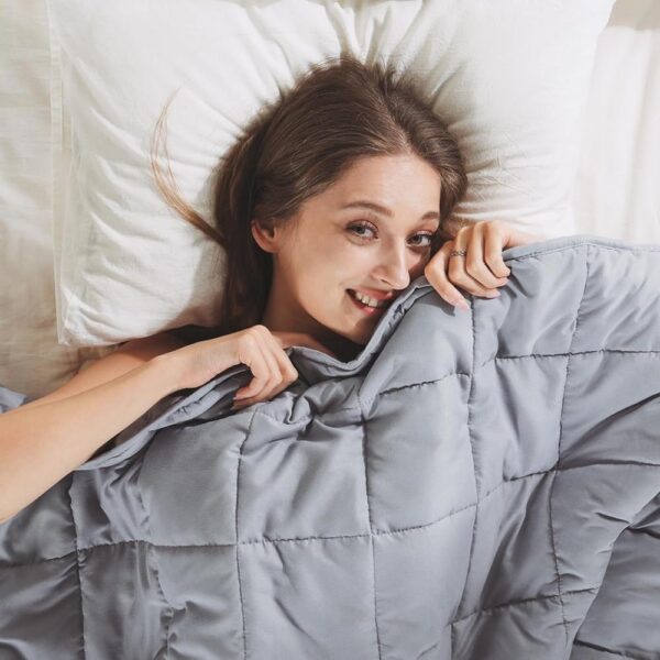 Weighted Blanket for Adults - 15 lbs, 60"x80" Queen Size - Washable Heavy Blanket for Sleeping, Microfiber Big Blankets with Premium Glass Bead for All-Season Comfort, Soft...