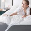 WhatsBedding 5 Inch Memory Foam Mattress Topper Queen Size, 100% Cotton Cover Breathable Fluffy Shredded Memory Foam Filled Pillow Top, Anti-Slip Bottom, 4 Anchor Elastic Bands,...
