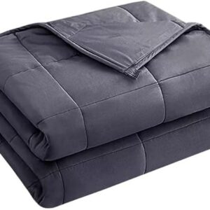 yescool Weighted Blanket for Adults (20 lbs, 60” x 80”, Grey) Cooling Heavy Blanket for Sleeping Perfect for 190-210 lbs, Queen Size Breathable Blanket with Premium Glass Bead,...