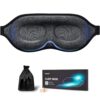 YIVIEW Sleep Mask for Side Sleeper, Block Out Light, Eyelash Extensions Friendly 3D Contoured Sleeping Eye Mask, Soft Breathable Night Blindfold with Adjustable Strap,...