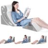 Yojoker 4PCS Orthopedic Bed Wedge Pillow Set for Sleeping, Post Surgery Foam Pillow for Body, Back and Leg Pain Relief, Triangle Adjustable Support Pillow - Acid Reflux, Anti...
