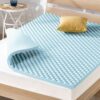 Best Price Mattress 2 Inch Egg Crate Memory Foam, Cooling Gel Infusion, Twin Mattress Topper, Blue (ECMF-GM2T)
